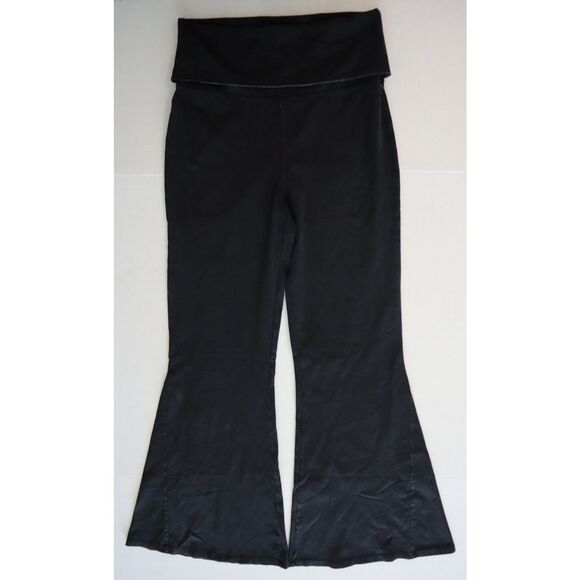Offline Aerie Women's Sz S Black Wash OG Foldover Super Flare High-Rise Leggings - Picture 1 of 8